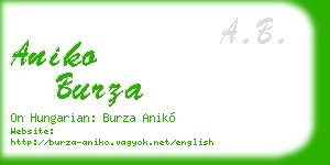 aniko burza business card