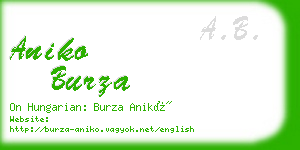 aniko burza business card